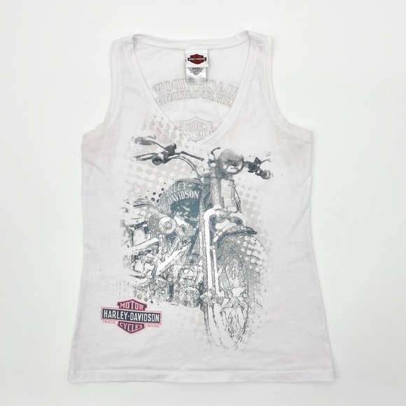 HARLEY DAVIDSON Black Widow Biker Graphic Tee Size M - Picture 4 of 10